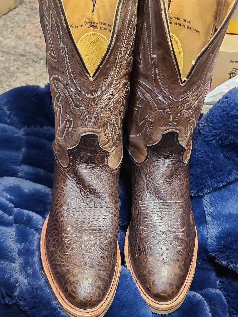Tony Lama Men's Fernando 12" Western Boot 9 EE - Picture 3 of 6